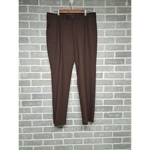 Michael Kors Mens Brown Flat Front Straight Leg Dress Pants Size 34W X 30L‎